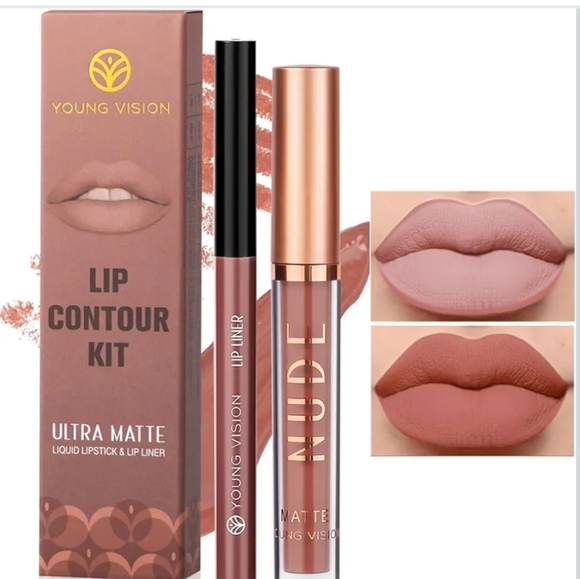NWT Young Vision Lip Contour Kit Ultra Matte Liquid Lipstick & Lip Liner - Picture 1 of 3